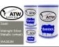 Preview: Saab, Midnight Silver Metallic (wheel), WA263M: 500ml Lackdose + 500ml Klarlack + 250ml Härter - Set, von ATW Autoteile West.